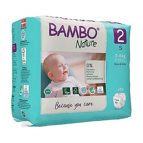 Bambo Nature – Couche bébé Taille 2 Mini (3-6kg) – Sachet de 30 pièces