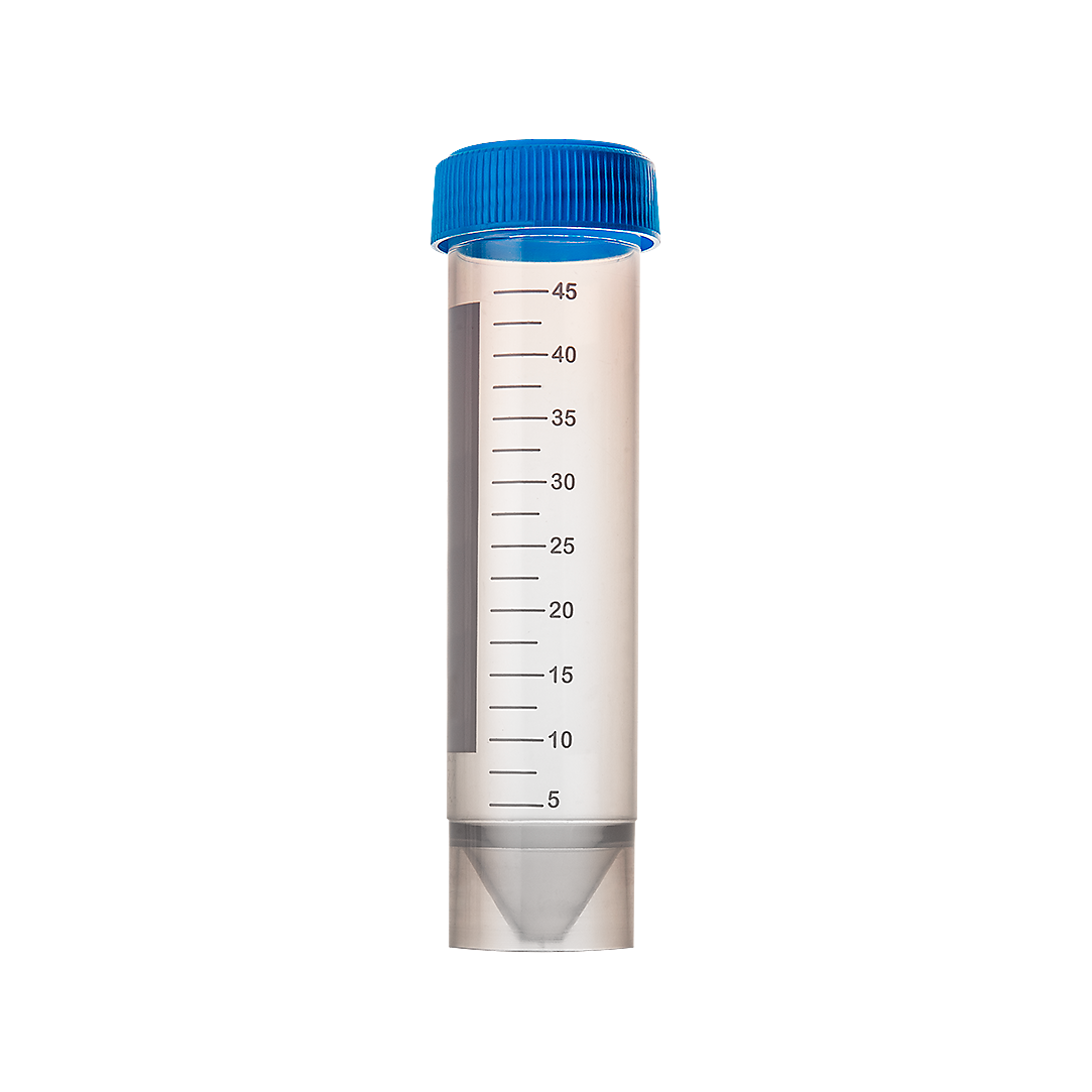 Tube à essai conique avec base autoportante avec bouchon – 1 carton de 500 pièces