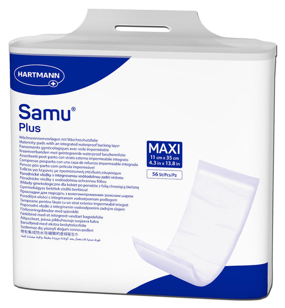 HARTMANN – Samu Maxi Plus – Pansement gynécologique 11 X 35cm – Boite de 56 pièces