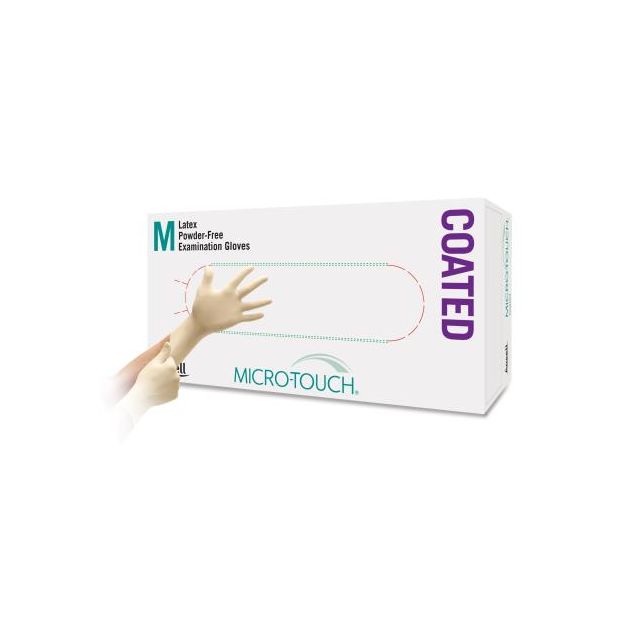 Ansell Micro-Touch coated latex Gloves Size S