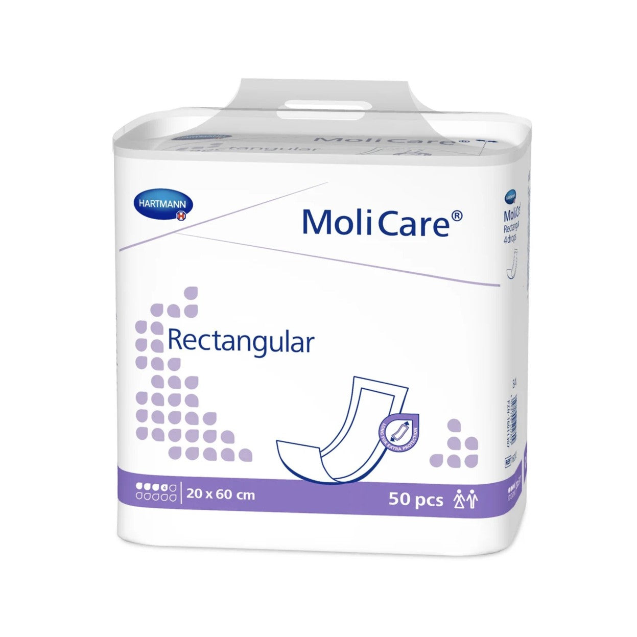 HARTMANN – MoliCare rectangular – 4 gouttes – Sachets de 50 pièces