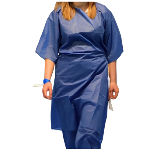 Abena – Chemise patient manches courtes, usage unique, non stérile – Sachet de 10 pièces