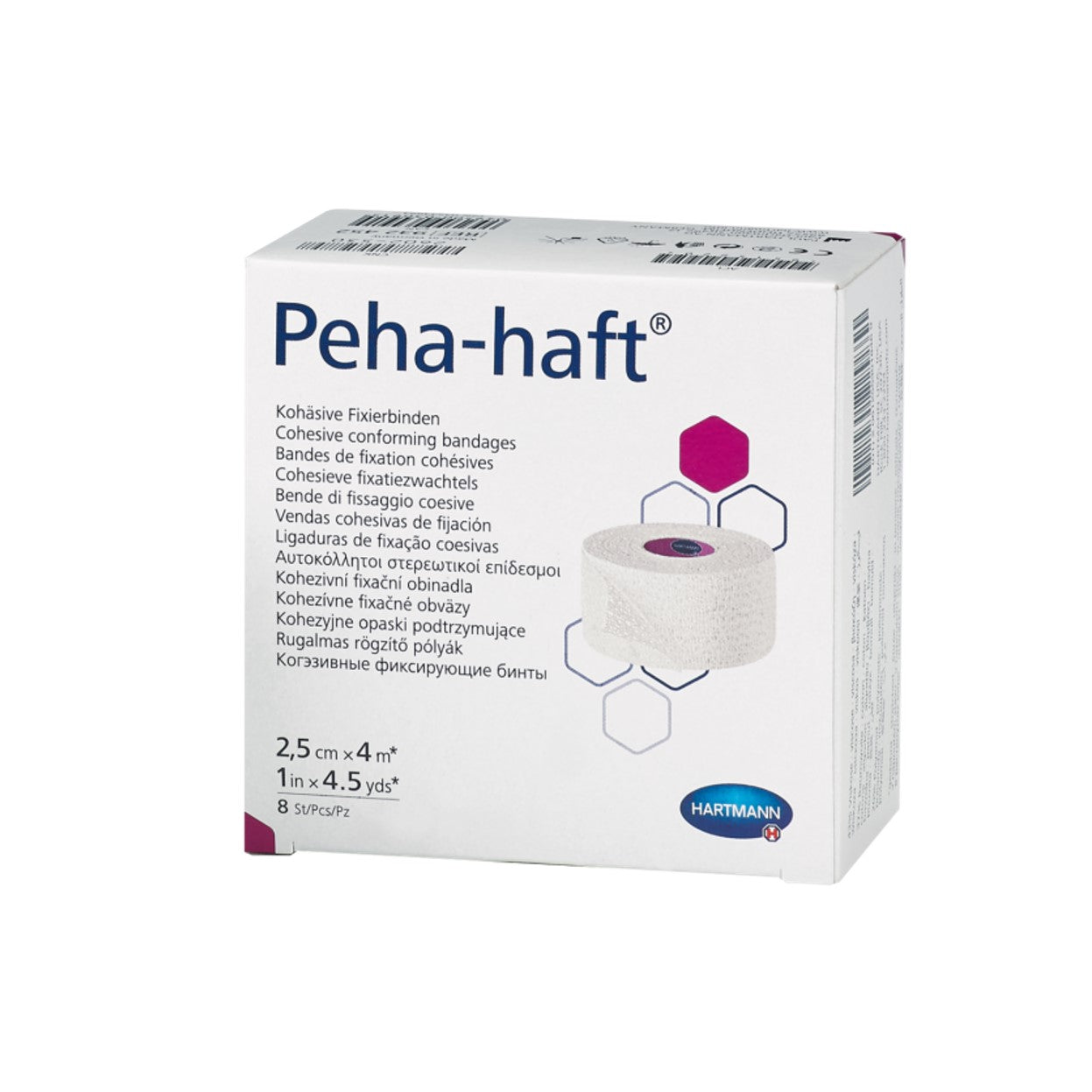 HARTMANN – Peha haft latex free 4 m – Bande de fixation élastique et cohésive