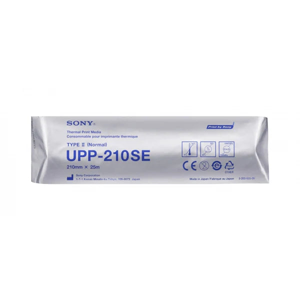 Papier Thermique Standard Sony UPP-210SE – 210 mm x 25 m – 1 Boite de 5 rouleaux