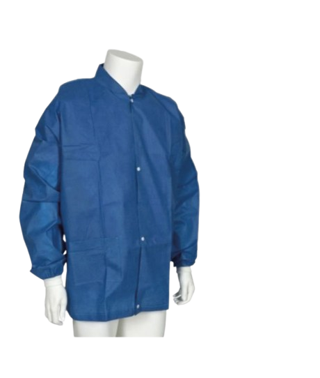 Abena – Blouson de bloc en SMS 40g/m² avec manches longues et poignets en jersey – 10 pièces