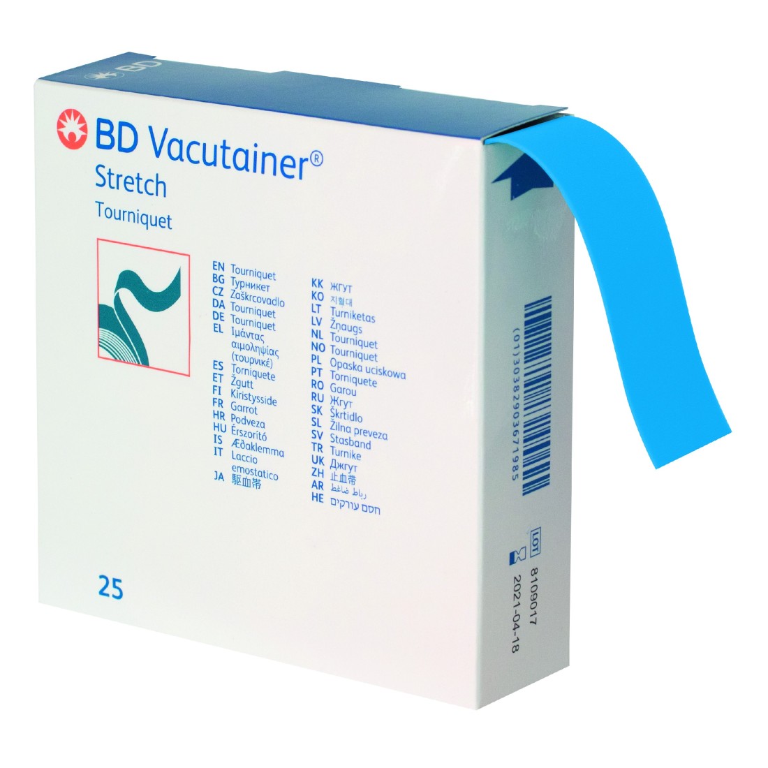 Garrot à usage unique BD Vacutainer Stretch Bleu