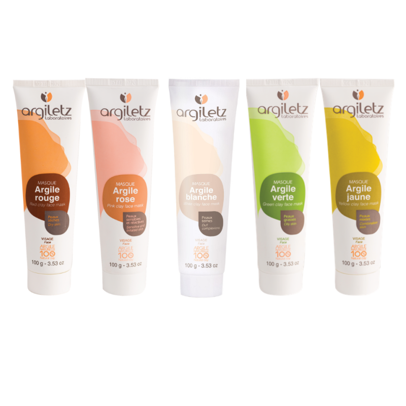 Kit de découverte de 5 masques de 100 g à l&rsquo;argile