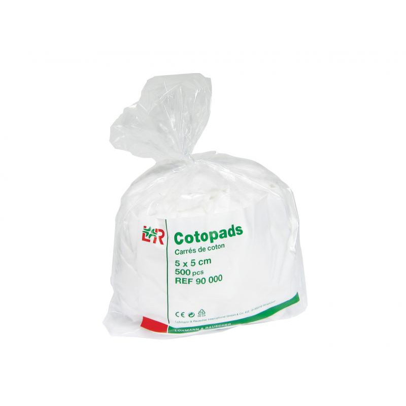 Le coton hydrophile carré et rectangle