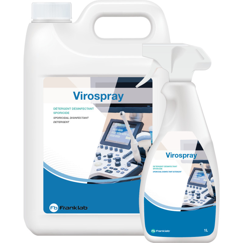 Détergent désinfectant « haut niveau » VIROSPRAY en 1 et 5 litres, prêt à l’emploi